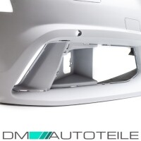 Sport Front Bumper +Grille Honeycomb Black Gloss fits on Aud