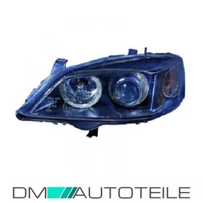 Opel Astra G Angel Eyes Headlamps Black Set 97-04