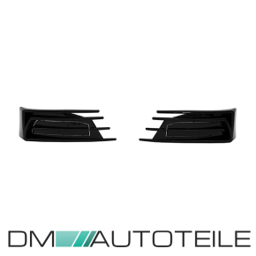 Front Bumper Splitter lower Part + Grille Black Glossy fits on VW T6 up 2015 Sportline Modification