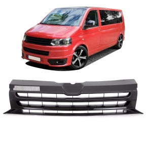 Black Gloss Kidney Front Grille Sport fits on VW T5.1 GP up 09-15 Badgeless