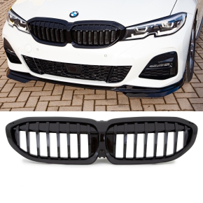Performance Kühlergrill für BMW 3er G20 / G21 Vorfacelift auch für Kamera in Schwarz Glanz mit ABE