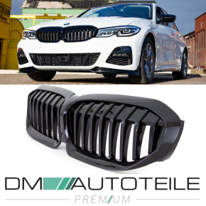 Performance Kühlergrill für BMW 3er G20 / G21 Vorfacelift auch für Kamera in Schwarz Glanz mit ABE