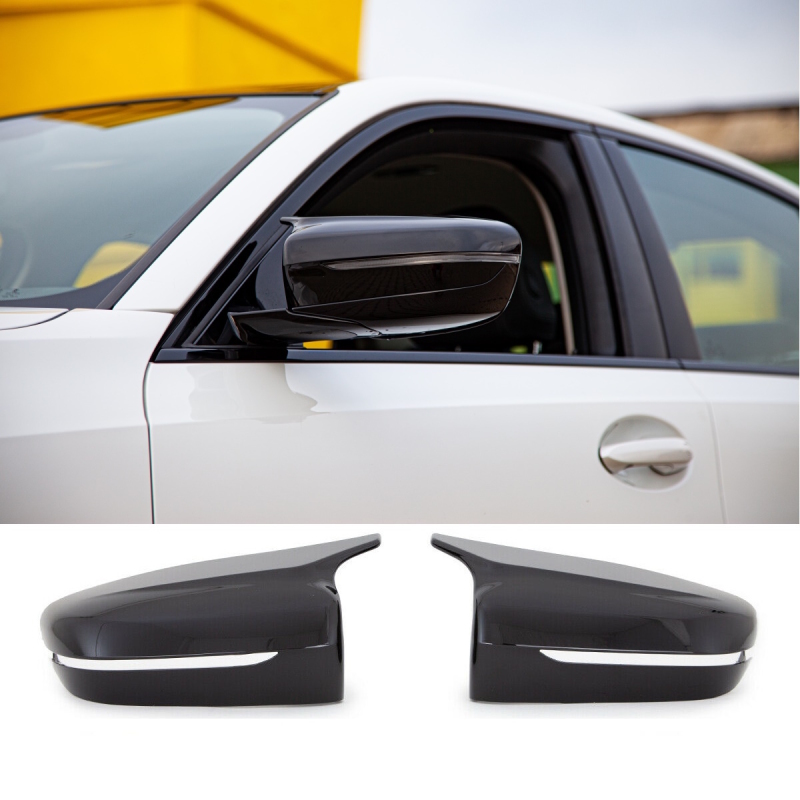Kohlefaser-ABS-Auto-Rückspiegelabdeckung M Style Spiegelkappe, for