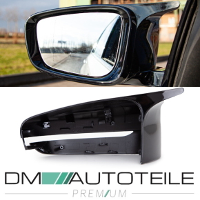 Außenspiegelkappen / Spiegelkappen SET für BMW 3er G20 / G21 auch M-Paket / M3 + in Schwarz Glanz mit ABE