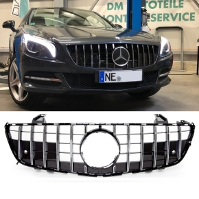 Front Grille Black Chrome fits on Mercedes SL R231...