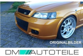 Set Opel Astra G OPC II Design Stoßstange vorne ABS 97-04 inklusive Kühlergitter ohne Emblem mit Chromleiste