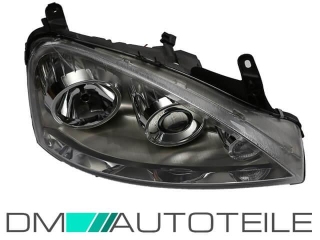 Opel (Vauxhall) Corsa C clearglass headlights chrome right side 04-06