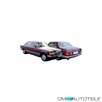Kühlergrill Grill 12 Rippen Sport Schwarz Chrom Für Mercedes W126 C126