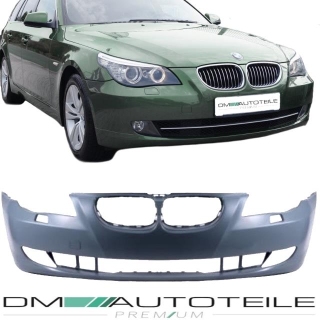 Front Bumper primed fits on BMW E60 E61 Facelift 07-10 for Washer + w/o PDC