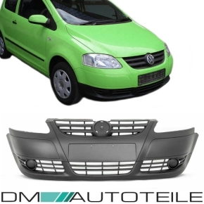 VW Fox Type 5Z1 Front Bumper black 05-10 without fog lights