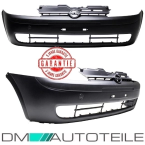 Opel (Vauxhall) Corsa C Combo Front Bumper 00-03 black ABS