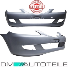 Mazda 6 Front Bumper 02-05 primed without park assist for...