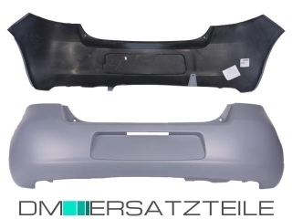 Toyota Yaris II rear Bumper 06-08 primed without triangular reflector