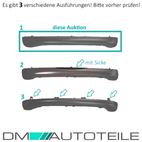 Stoßstange hinten unten schwarz passt für Toyota Yaris P1 Facelift 2003-2006