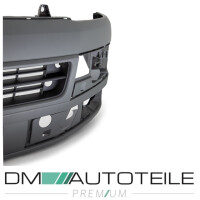 Stoßstange vorne genarbt dunkelgrau+Gitter für VW