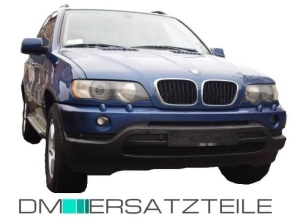 BMW X5 E53 Front Bumper 00-03 with preparation for headlamp washer / park assist primed