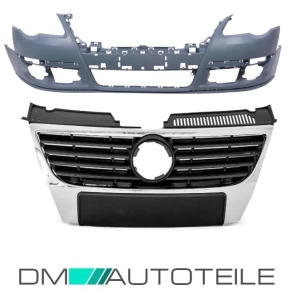 Set VW Passat 3C Front Bumper primed 05-10 without park...