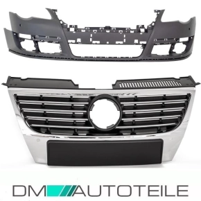 Set VW Passat 3C Front Bumper primed 05-10 for park...