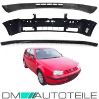 Set VW Golf 4 IV Front Bumper 97-03 primed + Spoiler + trim 