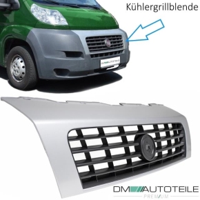 Kühlergrill Gitter vorne Silber passt für Fiat Ducato 250 ab 06-14 alle Modelle