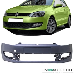 VW Polo 6R Front Bumper 09-14 primed without park assist...