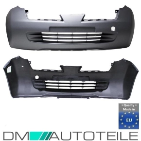 Nissan Micra K12 Front Bumper 02-05 black PP synthetic