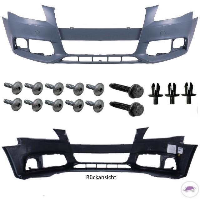 Audi A4 B8 Front Bumper Without Park Assist Or Headlamp Washer 07-11 ...