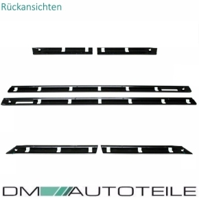 Set Türleisten Schwarz Zierleisten +Emblem Motorsport passt für BMW E36 Coupe Cabrio Serie & M-Paket