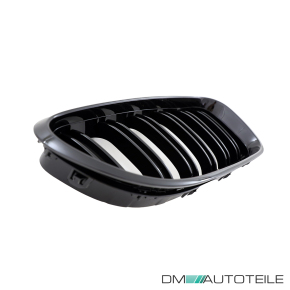 Doppelsteg Kühlergrill SET hochglanz Schwarz passt für BMW 6er F06 F12 F13 M