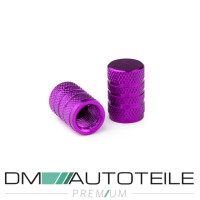 4 Ventilkappen Kappen SET Lila eloxiert für Autoventile