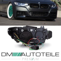Set LHD Black Headlights H7/H1 Facelift LED Angel Eyes Desig