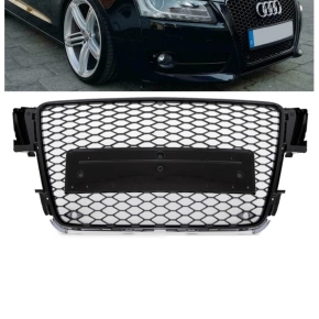 Sport Front Grille Honeycomb Black Gloss fits on Audi A5...