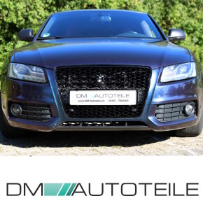 Sport Front Grille Honeycomb Black Gloss fits on Audi A5 8T Sportback 2007-2011 w/o RS5