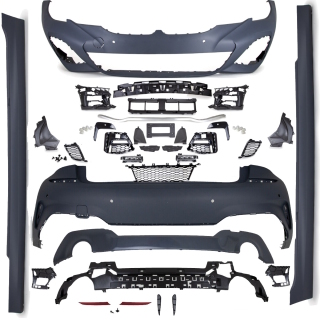 Sport Umbau Bodykit Stoßstange Front+Heck+Seite passt für BMW 3er G20 Limousine+ M-Paket