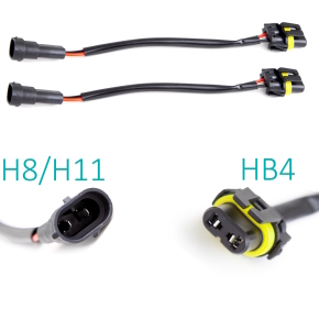 Adapter SET H8 / H11 auf HB4 Stecker für Nebelscheinwerfer