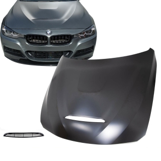 Set Sport Bonnet Hood Black Fits On Bmw 3 Series F30 F31 4 Series F32