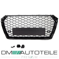 Front Grille Radiator honeycomb black gloss + license plate 