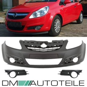 Opel Corsa D Stoßstange vorne + Gitter 06-11...