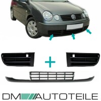 VW Polo 9N Frontspoiler Stoßstange+ Gitter unten gesch