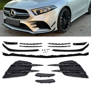 Sport-Frontspoiler Splitter Set black+grille fits on...