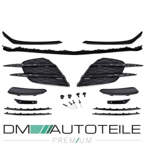 Sport-Frontspoiler Splitter Set black+grille fits on Mercedes W177 AMG Line A35