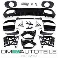  Sport Rear Diffusor + tail pipes black gloss Set fits on Me
