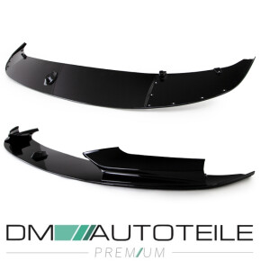 Sport-Performance Frontspoiler / Frontschürze 3-teilig für BMW 5er F10 / F11 mit M-Paket in Schwarz Glanz