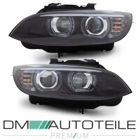 Xenon Headlights U LED Angel Eyes black DRL D1S/H3 fits on B