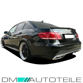 Sport Full Rear Bumper Duplex fits on Mercedes E-Class W212 Saloon up 2013 without E63 AMG