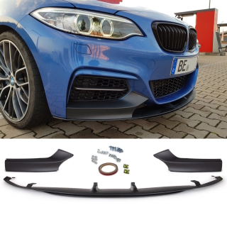 Sport-Performance Frontspoiler Lippe schwarz passend für BMW 2er F22 F23 ab Bj 2013 M-Paket