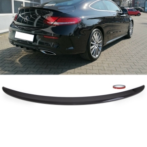 Set ABS Sport Roof Rear Spoiler Lip Carbon Gloss Design +3M fits on Mercedes C-Class W205 C205 Coupe w/o AMG C63 up 2015