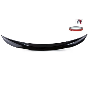 Set ABS Roof Rear Spoiler Lip Black Gloss +3M fits on...