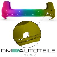 Stoßstange hinten LACKIERT 4x PDC + Chromleisten 3-tei