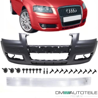Set Audi A3 8P 8PA headlights right clear glass Facelift 08-12 H7
